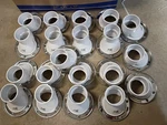 20PK Oatey 43605, 3" Pvc Open Offset Toilet Flange With Stainless Steel Ring.. Fixed Price $94.99.