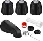 Matte Black Shower Trim Kit, 3 Piece Knob And Tub Spout For Price/pfister. Fixed Price $48.60.