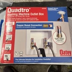 Oatey Quadtro Washing Machine Outlet Box 38569 Hammer Arresters 1/2 Pex 1/4 Turn. Fixed Price $27.99.