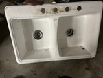 Kohler Brookfield Top-mount Double-bowl Kitchen Sink Used. Fixed Price $275.00.