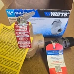 New Watts 374A Pressure Relief Valves, 3/4" Water Heater Brass 6895569. Fixed Price $31.95.