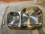 Franke PCX120 Lh Double Bowl Undermount Kitchen Sink 35 5/8''X20 1/2''. Fixed Price $133.50.