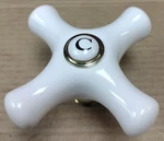 Delta Select One Brilliance Brass Porcelain Cross Handle Cold HK35C-BB. Fixed Price $20.00.