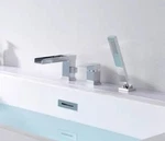 Sumerain Deck Mount Waterfall Roman Tub Faucet With Hand Shower Chrome S2148W-CH. Fixed Price $72.99.