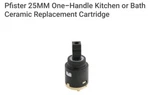 Pfister One-handle Kitchen Or Bath Ceramic Disk Replacement Cartridge Sealed New. Fixed Price $18.99.