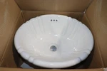 Proflo PF1125WH White 17-1/4" Self Rimming Bathroom Sink, Decorative. Fixed Price $135.99.