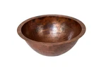 Mexican Crafts Bronze Copper Bathroom Sink: 17X7" Round Undermount, 18 Gauge. Fixed Price $389.00.
