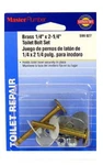 2-PACK Brass Toilet Bolts 599027. Fixed Price $12.77.