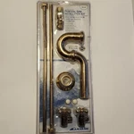 Pedestal Sink Installation Kit Polished Brass Trap Shut Off Valve Supply Lines. Fixed Price $139.96.