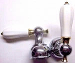 Delta H212CB Lavatory Sink Faucet Handles Ceramic Levers Polished Chrome Brass. Fixed Price $79.90.