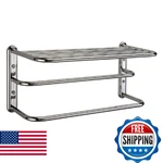Gatco 1541 Double Towel Rack With Chrome Finish. Fixed Price $141.83.