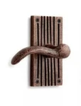 Signature Hardware Left Shima Dummy Door Lever Handle, Antique Copper. Fixed Price $49.95.