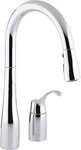 Kohler K-647-CP Simplice Pull-down Kitchen Sink Faucet, Polished Chrome. Fixed Price $420.28.