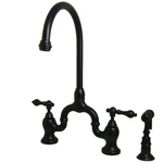 Kingston Brass KS7795ALBS English Country Kitchen Bridge Faucet With Sp.... Fixed Price $343.33.