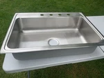 Elkay Lustertone Classic Stainless Steel Kitchen Sink 31X22 Single Bowl Drop-in. Fixed Price $450.00.