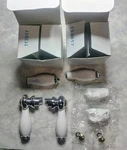 Moen 113917 Ivory Porcelain Chrome Lever Handles Gold Trim Buttons (2 Sets) Nos. Fixed Price $49.99.
