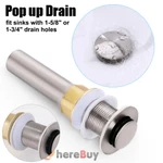 Bathroom Sink Drain Without Overflow Vessel Lavatory Vanity Pop Up. Fixed Price $12.19.