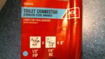 Ace Toilet Connector Stainless Steel Braided 1/2" X 7/8" 9" (02689) Fs. Fixed Price $10.00.