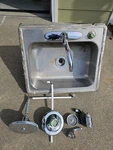 Stainless Steel Sink Undermount Outdoor Shower Head Delta Faucets Hunt Camp. Fixed Price $100.00.