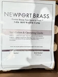 Newport Brass 5-036 Hot Water Tank. Fixed Price $440.72.