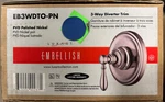 Luxart Embellish 3-WAY Shower/tub Bath Diverter Trim EB3WDTO-PN Polished Nickel. Fixed Price $69.99.