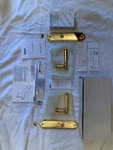 Jado Door Lever Full Dummy Set Polished Brass. Fixed Price $125.00.