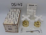 Delta Porcelain Cross Handle Kit Model Neostyle Hot & Cold. Fixed Price $74.99.