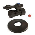 Kingston Brass 0.5 In. Slip Joint Quarter-turn Straight Stop Valve With Flange. Fixed Price $25.20.