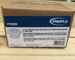 Proflo PF42890 3-1/2" Ips Plastic Drain Barrell W/ 5-3/4" Nickel Grate &6" Rin. Fixed Price $44.00.