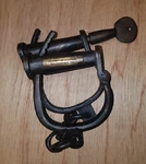 Property Of Alcatraz San Francisco California Working Cast Iron Handcuffs & Key. Fixed Price $36.00.