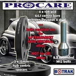 15MM Alloywheel Spacer Kit Hubcentric 4X108 65.1 Fits Peugeot Citroen. Fixed Price $53.63.