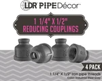 Ldr Pipe Deco 1-1/4 In. X 1/2 Black Iron Pack, Industrial Steel Grey, New. Fixed Price $8.39.