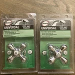 2 X Danco Universal Decorative Cross Handles Chrome Fits Any Faucet. Fixed Price $17.99.
