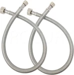 2-PACK Procuru 24-INCH (2FT) X 3/8" Comp 1/2" Fip Faucet Hose Connector, Bra. Fixed Price $16.89.