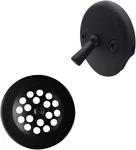 R92-62 3-1/8" Trip Lever Tub Trim Set With 2-HOLE Overflow Faceplate, Matte Blac. Fixed Price $47.97.