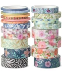 Washi Tapes Decorative Flowers Masking Roll Lot Scrapbook Holiday Gift Wrap. Fixed Price $11.81.