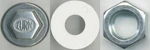 Zurn Siphon Jet Cap Nut + Fiber Washer Steel For Z1203, 1WXD4, 1WXD5, PK4. Fixed Price $11.50.