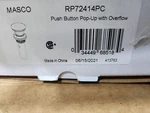 Brizo RP72414PC Pop-up Drain Assembly With Overflow Hole New. Fixed Price $72.41.