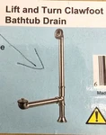 Kingston Brass Lift And Turn Clawfoot Bathtub Drain CC2081 Polished Chrome. Fixed Price $99.99.