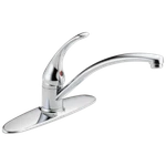 Delta Foundations 1-HANDLE Kitchen Faucet Chrome-certified Refurbished. Fixed Price $35.65.