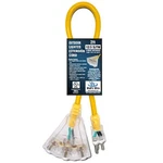 Watt's Wire 12 Awg Grounded 2FT Heavy Duty Multi Outlet Sjtw Extension Cord - 2'. Fixed Price $21.97.