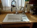 Kohler Riverby K-5871-4A2 White Enameled Cast Iron One-bowl Kitchen Sink Sale. Fixed Price $650.00.