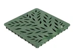 Nds 12" Catch Basin Drain Grate, Decorative Botanical Design, Green Plastic. Fixed Price $31.99.
