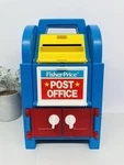 1990 Vintage Post Office Fisher Price Mail Box Pretend Play Toy Set Read. Fixed Price $44.99.