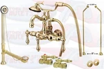 Kingston Brass Clawfoot Tub Faucet Kit Polished - CCK1007T2. Fixed Price $1081.91.