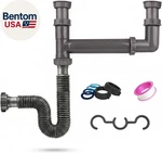 Double Bowl Kitchen Sink End Outlet Waste For 1-1/2 Inch Drains Ad. Fixed Price $47.43.