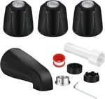 Matte Black Shower Trim Kit, 3 Piece Knob And Tub Spout For Price/pfiste. Fixed Price $48.03.