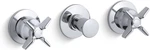 Triton Wall-mount Valve Trim With Push Button Diverter & Cross Handles. Fixed Price $244.99.