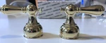 Delta H215PB Metal Lever Faucet Handles Polished Brass New Old Stock. Fixed Price $64.99.