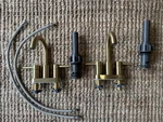 Allen + Roth Harlow Brushed Gold 4 Centerset Bath Faucet Handle **qty 2**. Fixed Price $47.00.